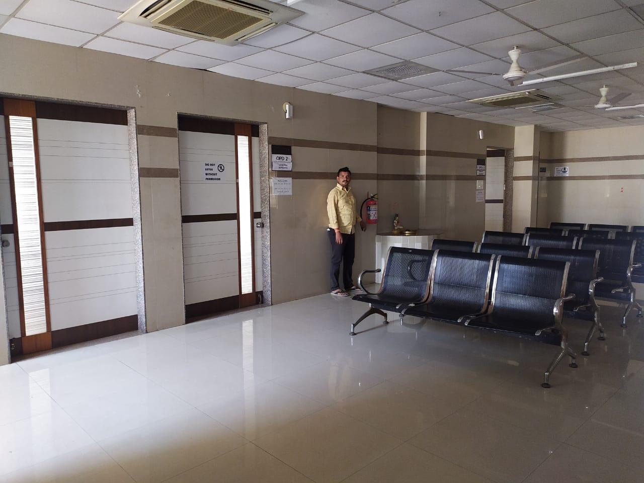 Waiting area for outpatient consultation at Umrakh Hospital